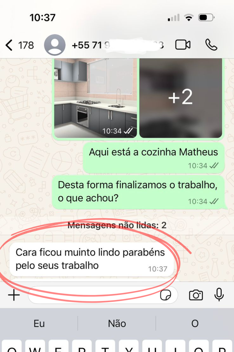 Feedback de Cliente satisfeito